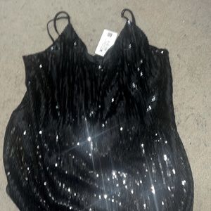 REBDOLLS black sequin slip dress size 3x